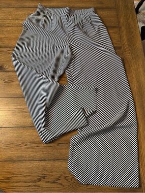 Philosophy Black and White Diagonal Stripe Pants